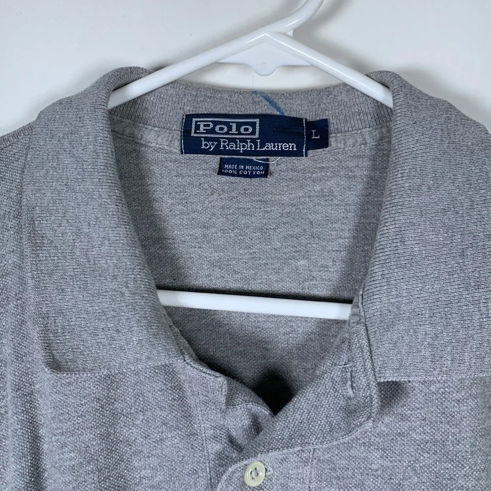 Ralph Lauren Gray Polo Shirt Size Large EUC #DS-1505